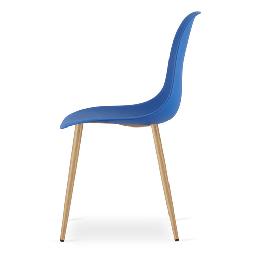 Krzesło WAT niebieskie / nogi naturalne x 4