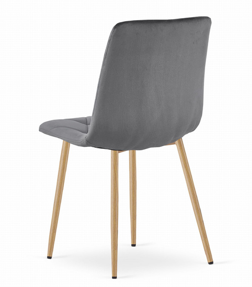 Zestaw stół NP 120x80 Dąb Sonoma + 4 krzesła LIBRA szare