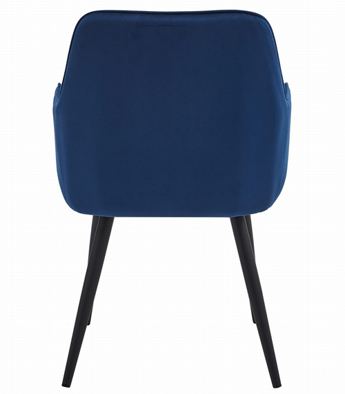 Krzesło NANA - granat aksamit / nogi czarne x 2