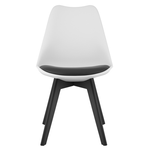 Krzesło MARK biało czarne / nogi czarne x 3