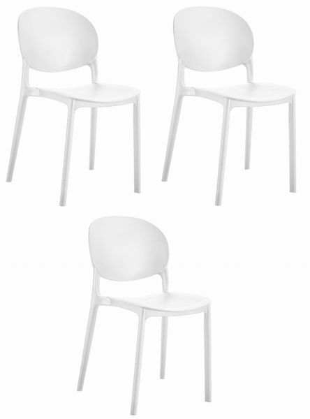 Krzesło RAWA - białe x 3