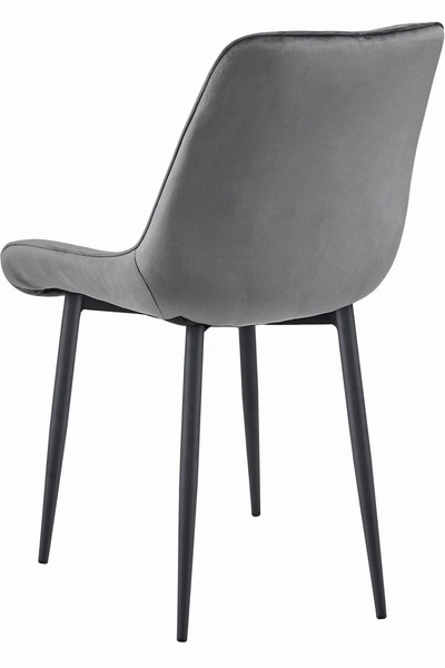 Krzesło TOR - ciemny szary aksamit / nogi czarne x 1