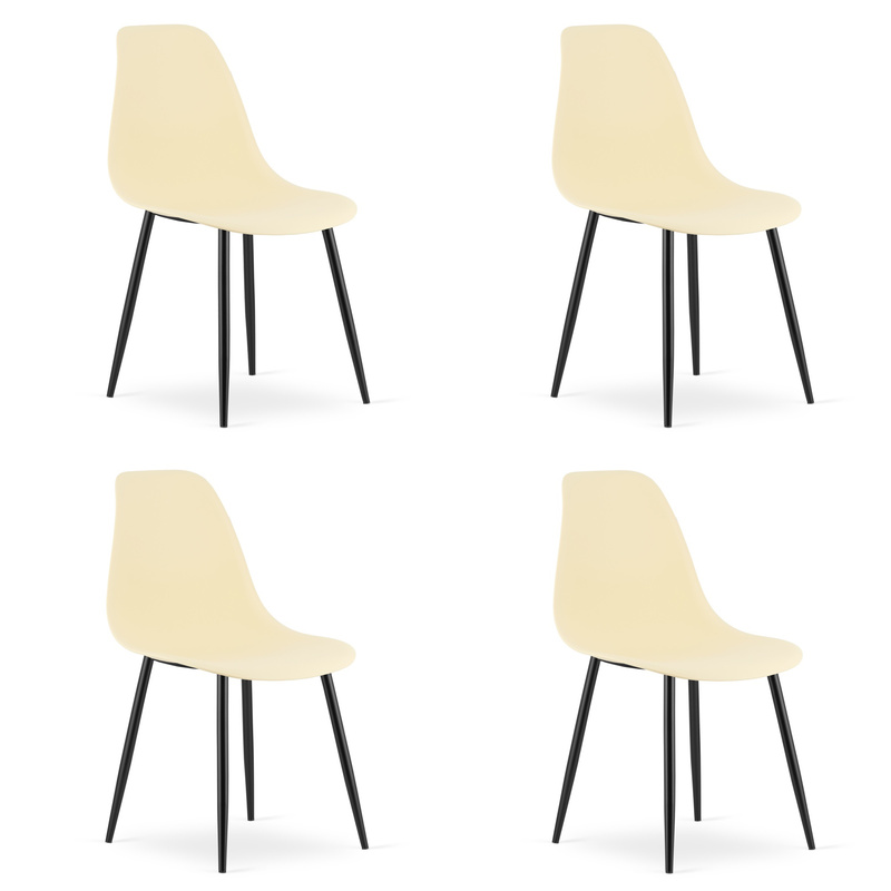 Krzesło WAT kremowe / nogi czarne x 4