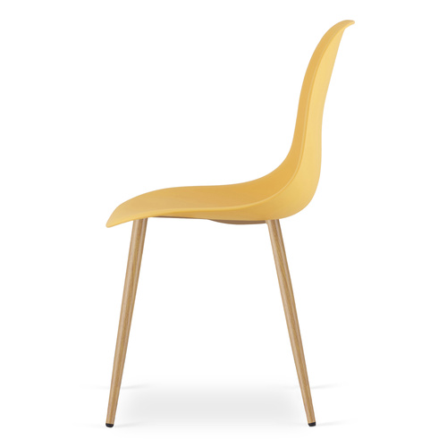 Krzesło WAT musztarda / nogi naturalne x 2