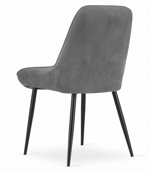 Krzesło LARY - ciemny szary aksamit x 2