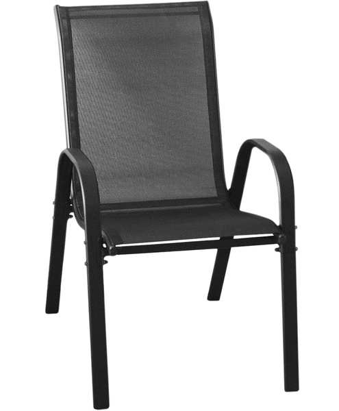 Stół okrągły ISLAND 60cm + 4x Krzesło SOFIA czarne