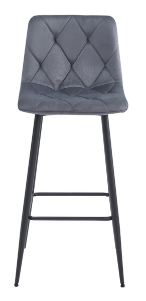 Hoker NADO - ciemny szary aksamit / nogi czarne x 2