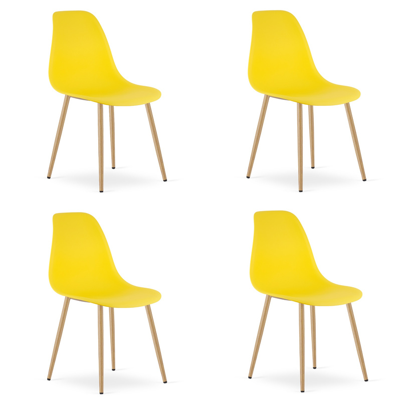 Krzesło WAT żółte / nogi naturalne x 4