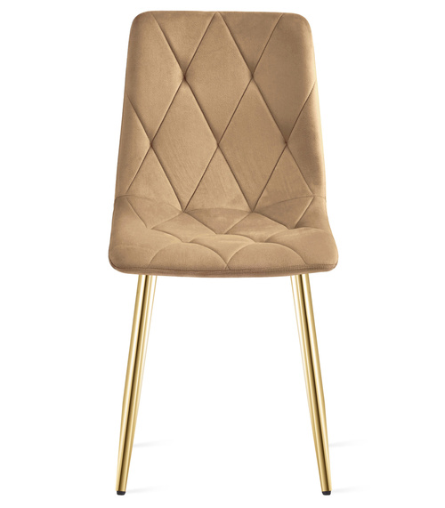 Krzesło LIBRA - brązowy aksamit / nogi kolor złoty x 4