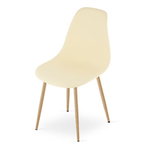 Krzesło WAT kremowe / nogi naturalne x 4