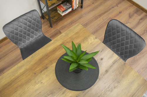 Krzesło FOX - ciemny szary aksamit x 2