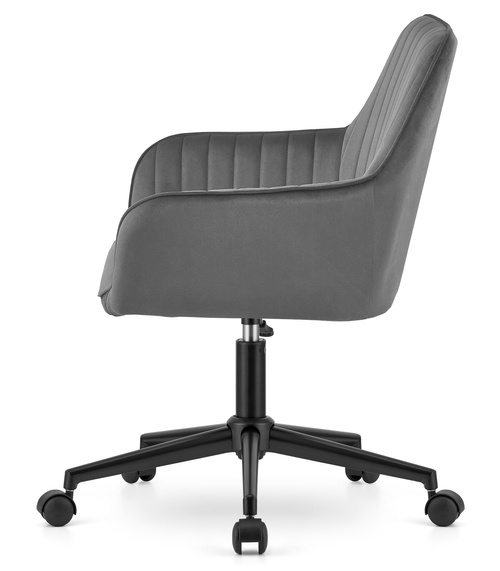 Fotel obrotowy ROXY - ciemny szary aksamit