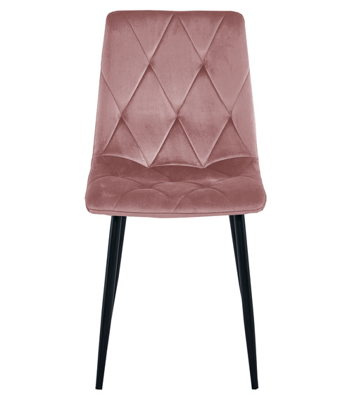 Krzesło LIBRA - róż aksamit / nogi czarne x 3