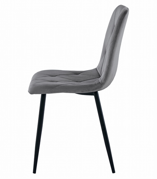 Zestaw stół NP 120x80 Craft Czarny + 4 krzesła LIBRA szare