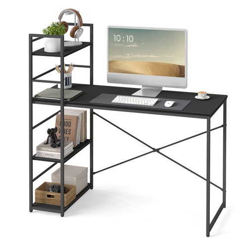 Biurko Komputerowe MAX 4.0 - czarne / nogi czarne