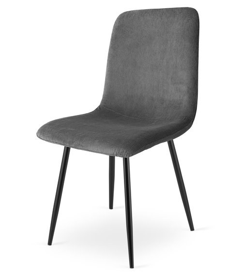 Krzesło RIFT - szary sztruks / nogi kolor czarny x 3