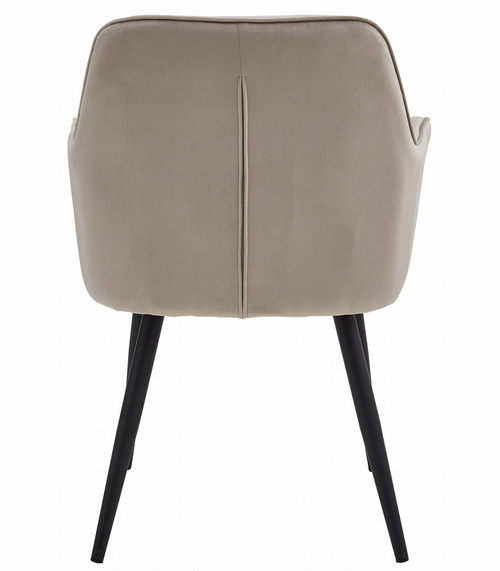 Krzesło JORK - ciemny beż aksamit / nogi czarne x 1