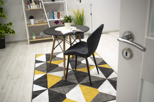 Krzesło TERNI - czarny aksamit x 4