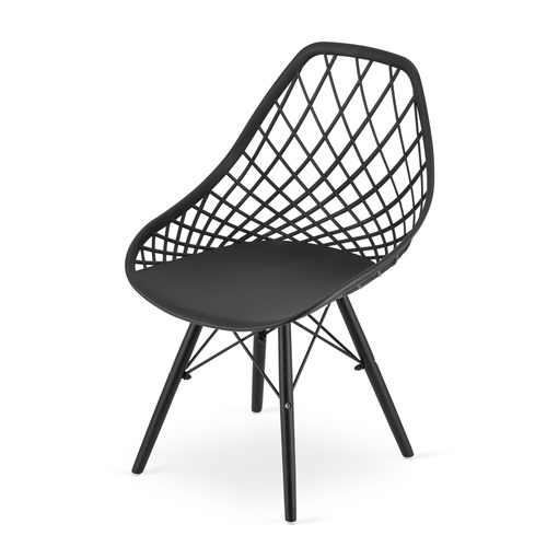 Krzesło SAKAI - czarne / nogi czarne x 2