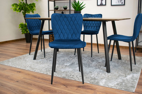 Krzesło FOX - granat aksamit x 4