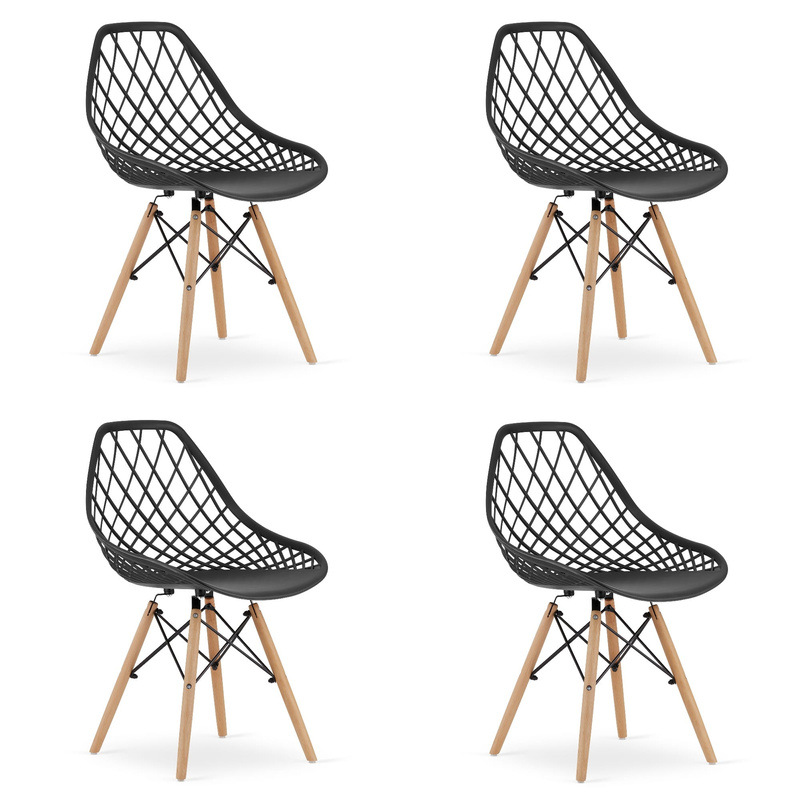 Krzesło SAKAI - czarne x 4