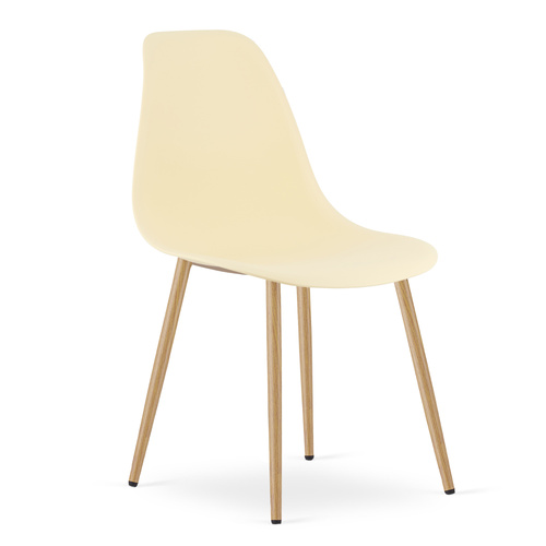 Krzesło WAT kremowe / nogi naturalne x 3