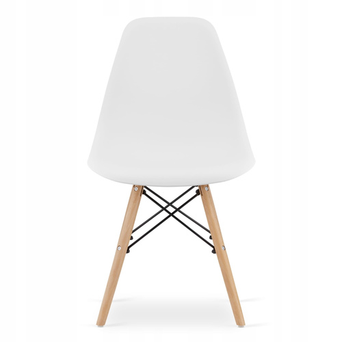 Zestaw stół kwadratowy 80x80 dąb sonoma + 4 krzesła OSAKA białe