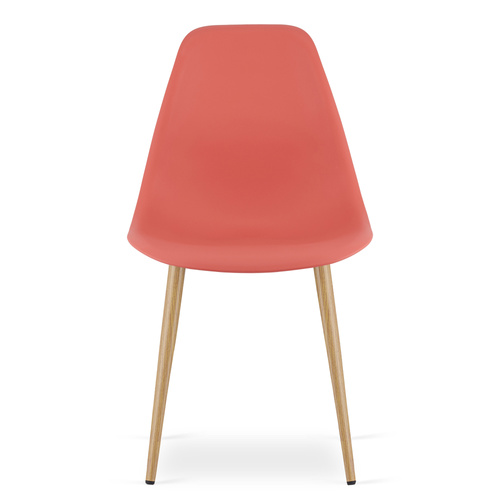 Krzesło WAT cynober / nogi naturalne x 2