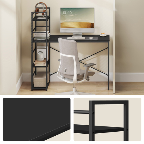 Biurko Komputerowe MAX 4.0 - czarne / nogi czarne