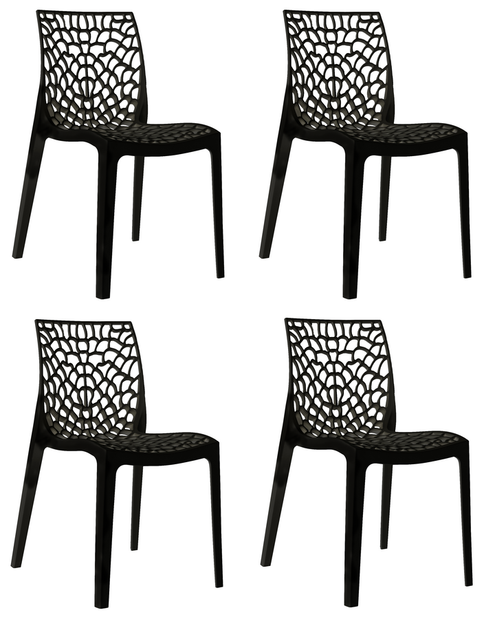 Krzesło BAFO - czarne x 4