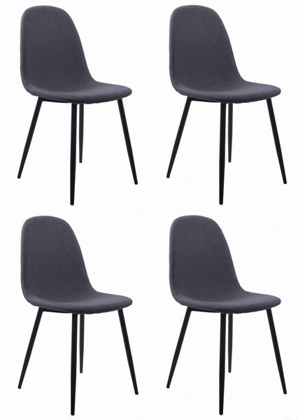 Krzesło DART - ciemno-szare / nogi czarne x 4