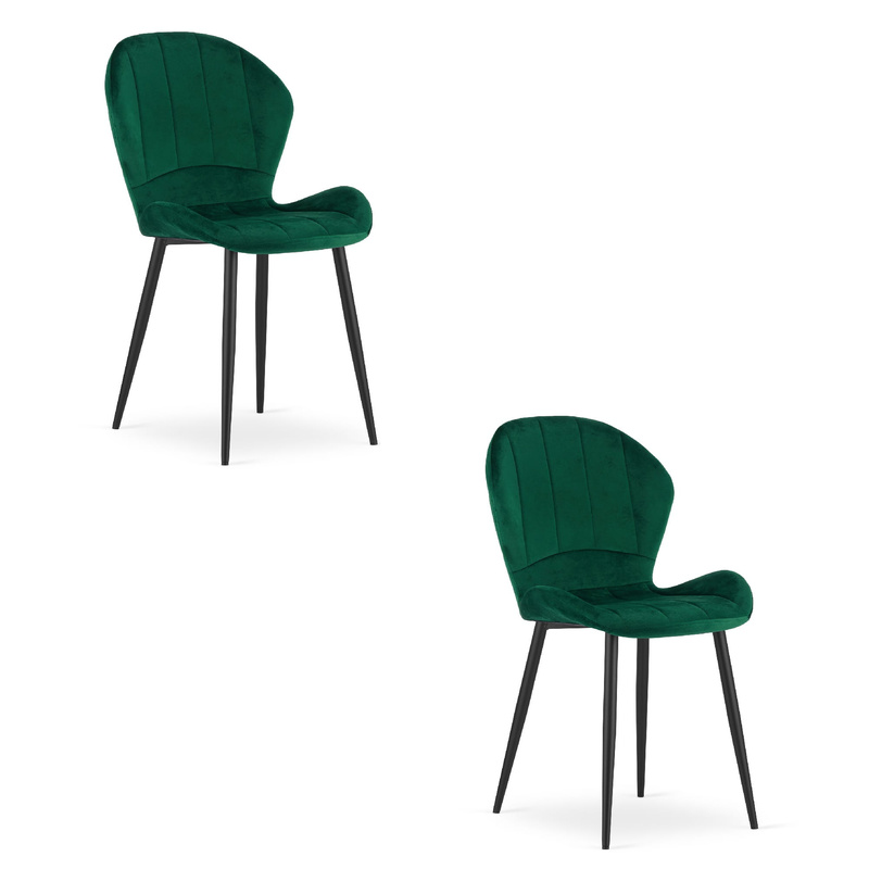 Krzesło TERNI - zielony aksamit x 2