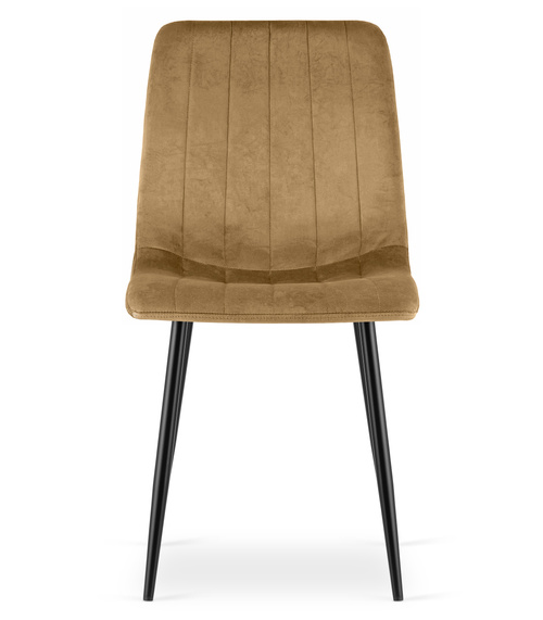 Krzesło LAVA - brązowy aksamit / nogi czarne x 3