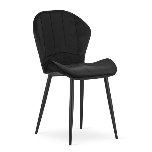 Krzesło TERNI - czarny aksamit x 1