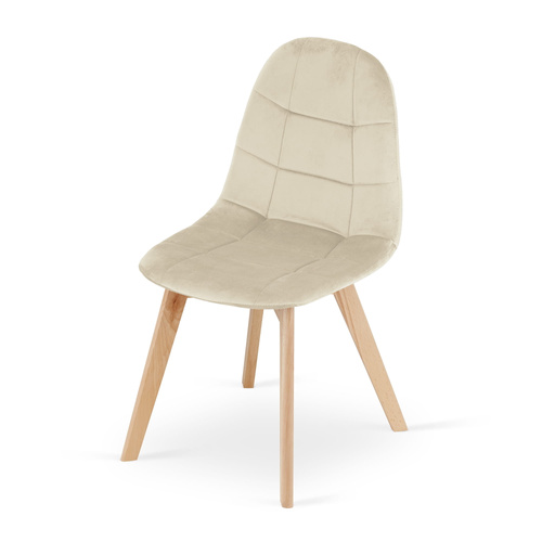 Krzesło BORA - beż aksamit x 3