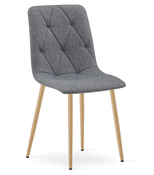 Krzesło LIBRA - ciemny szary materiał / nogi kolor drewna x 3