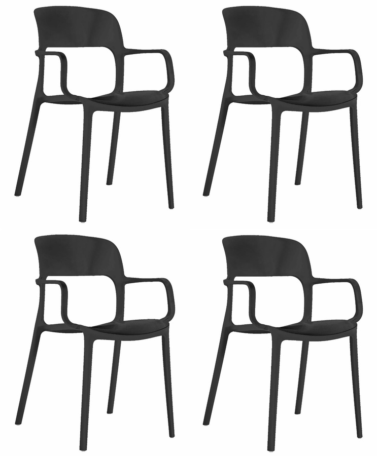 Krzesło SAHA - czarne x 4