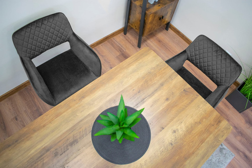 Krzesło AMALFI - ciemny szary aksamit x 2