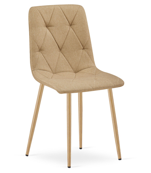 Krzesło LIBRA - brąz materiał / nogi kolor drewna x 1