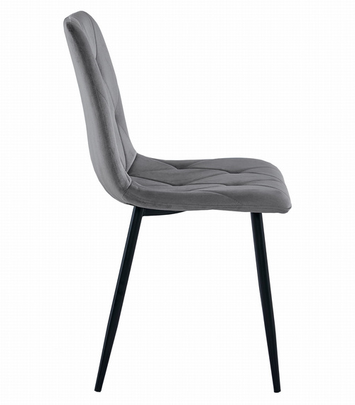 Zestaw stół NP 120x80 Craft Czarny + 4 krzesła LIBRA szare