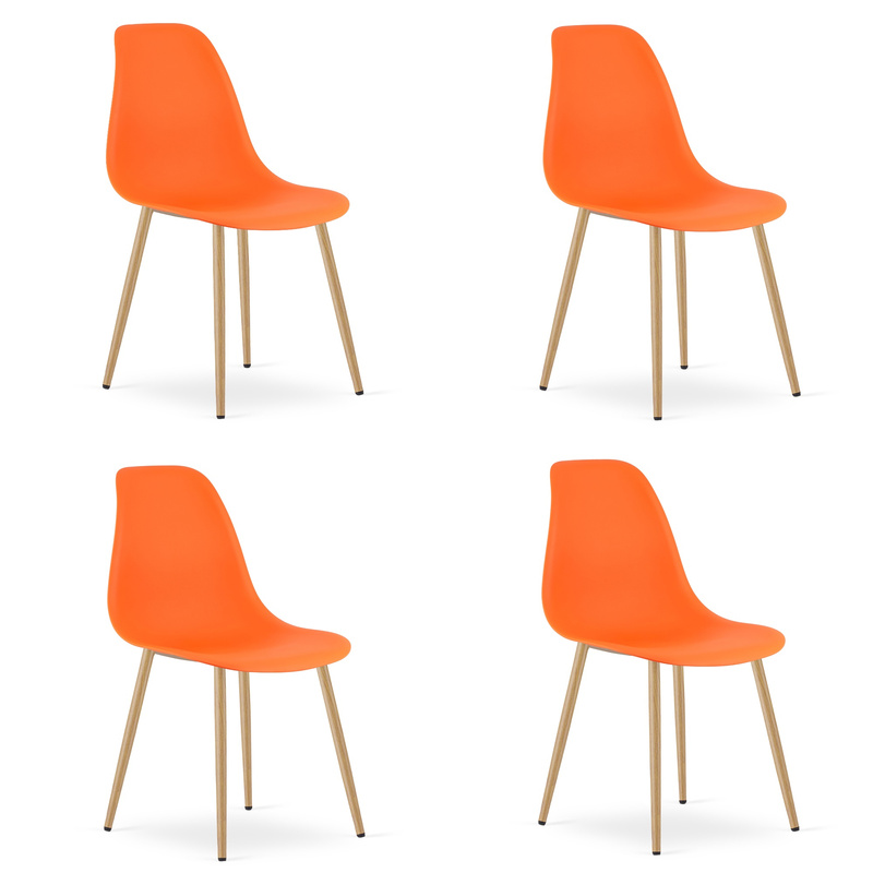 Krzesło WAT pomarańcz / nogi naturalne x 4