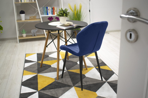 Krzesło TERNI - niebieski aksamit x 3