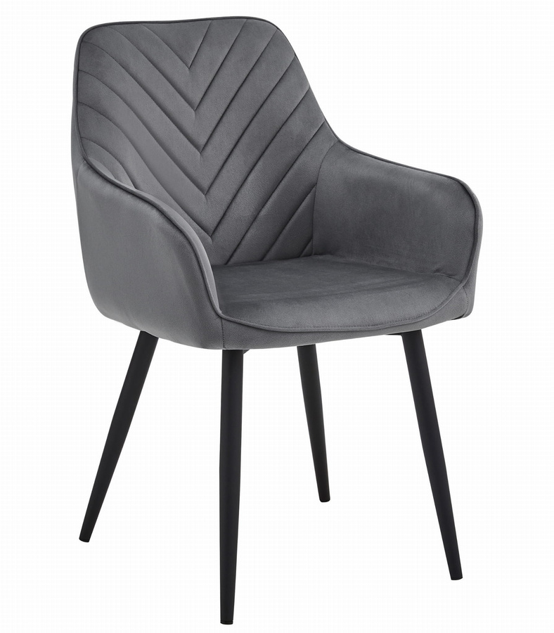 Krzesło NANA - ciemny szary aksamit / nogi czarne x 1