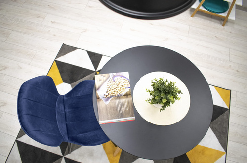 Krzesło TERNI - niebieski aksamit x 3