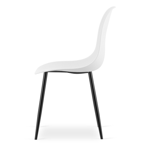 Krzesło WAT białe / nogi czarne x 3