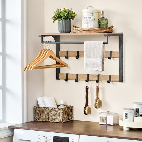 Półka z Wieszakami - sonoma - LCR101B11