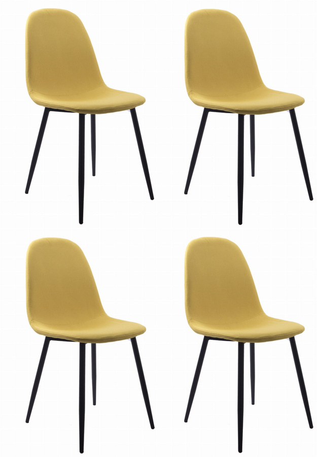 Krzesło DART - żółte / nogi czarne x 4