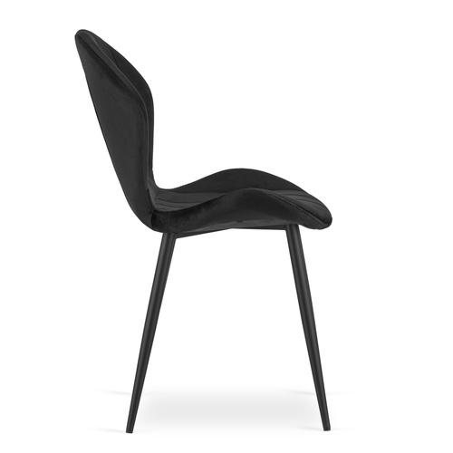 Krzesło TERNI - czarny aksamit x 2