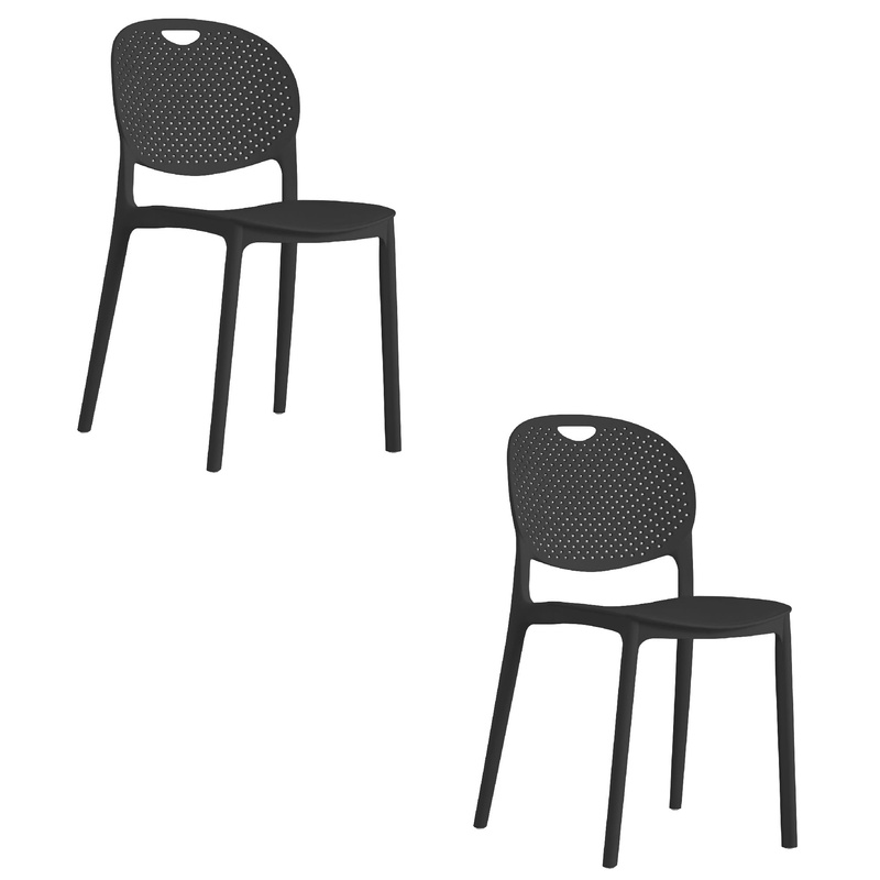 Krzesło LUMA - czarne x 2