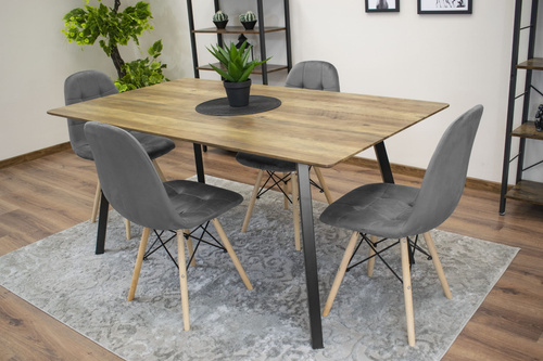 Krzesło DUMO - ciemny szary aksamit x 1